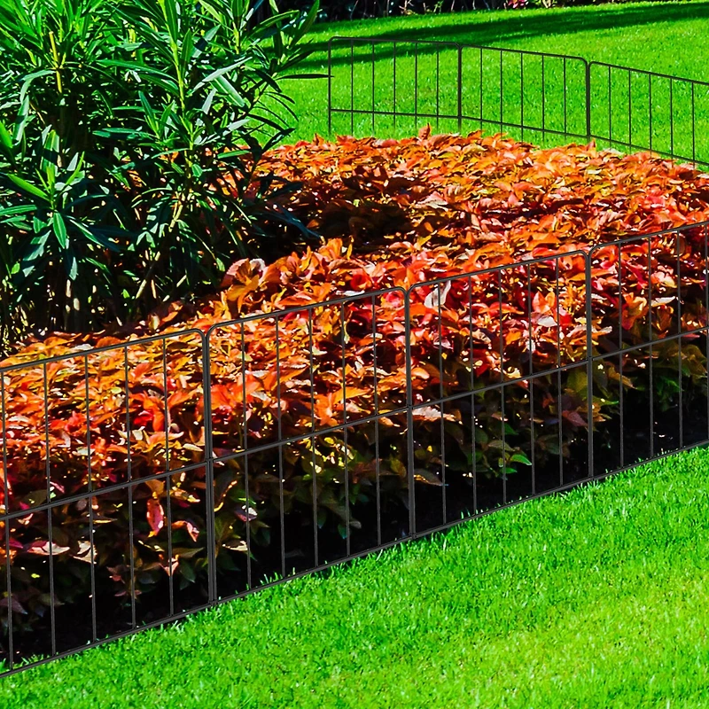 NEX 10ft. Black Square-Shaped Garden Fence