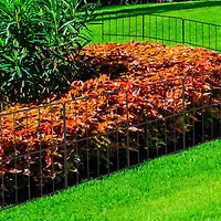 NEX 10ft. Black Square-Shaped Garden Fence