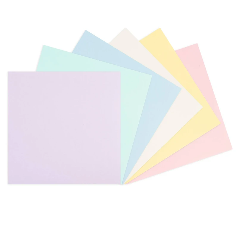 9 Packs: 60 ct. (540 total) Pastel Hues 12" x 12" Linen Texture Cardstock by Recollections™