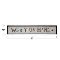 Hello Honey® "Wash Your Hands" Framed Wall Sign