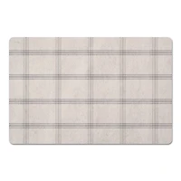 Neutral Plaid Floor Mat