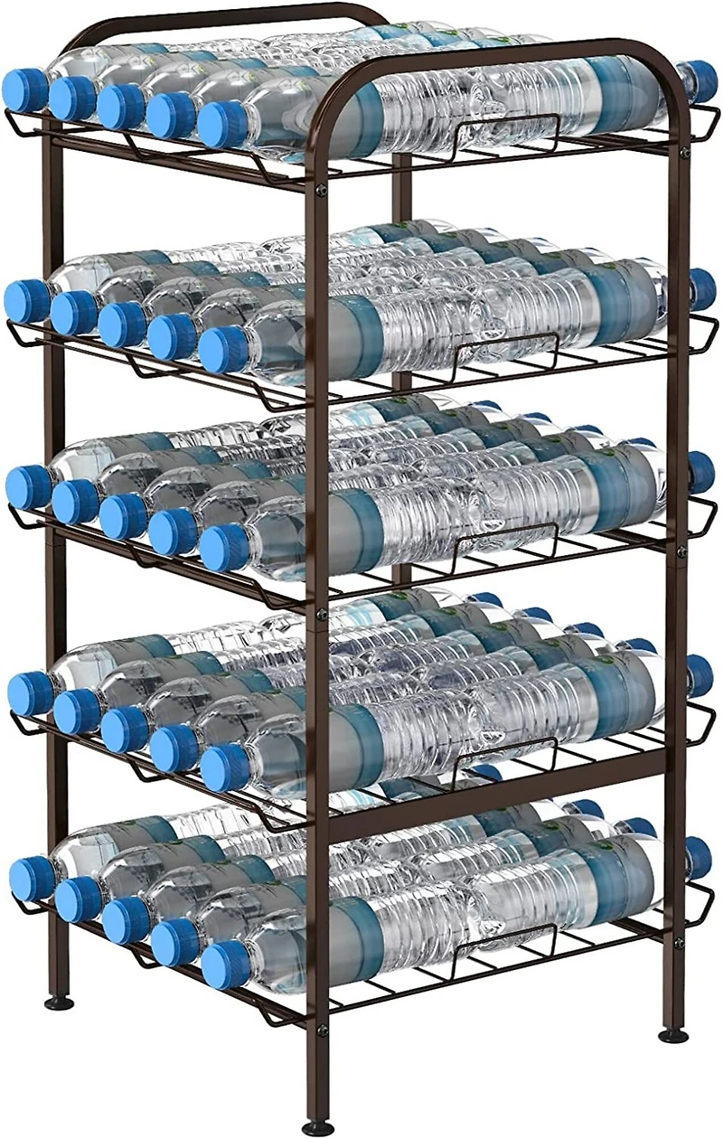 NEX™ 31" Black Freestanding 5-Tier Water Bottle Organizer