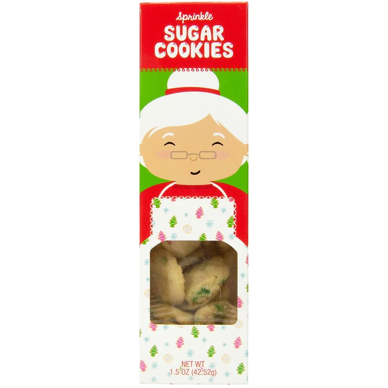 Assorted Holiday Character Sprinkle Sugar Cookies Stocking Stuffer, 1pc.
