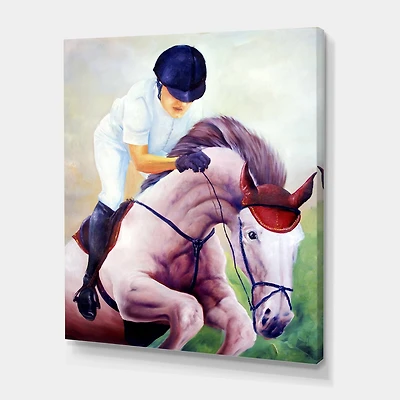 Designart - Jockey On Galoping Horse