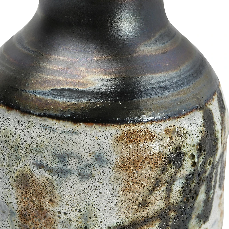 Hello Honey® 6" Neutral Hand Painted Stoneware Vase