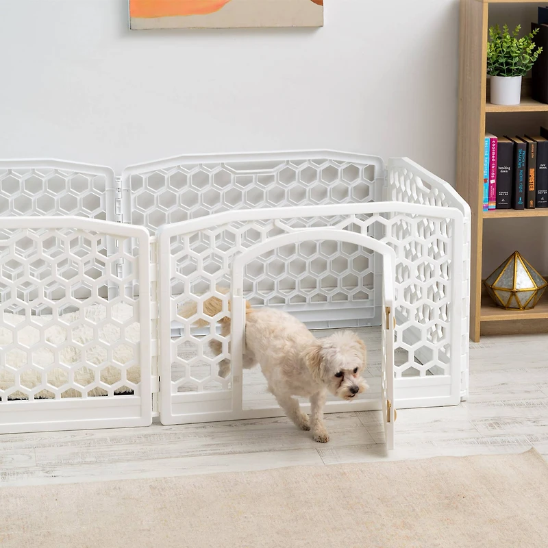 Iris® 6-White Panel Pet Playpen