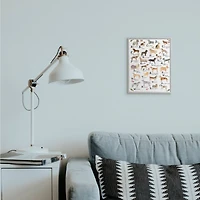 Stupell Industries Chic Alphabet of Dogs with Floral Detail Framed Wall Art