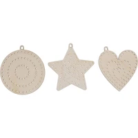 Leisure Arts® Beginner Basic Shapes 3 Piece Wood Stitchery Ornament Kit