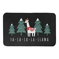 Designs Direct Holiday Caroling Llama Bath Mat, 34" x 21"
