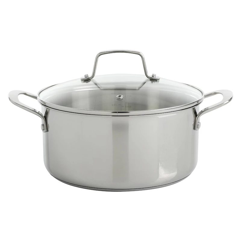 Martha Stewart 10 Piece Stainless Steel Cookware with Glass Lids Set