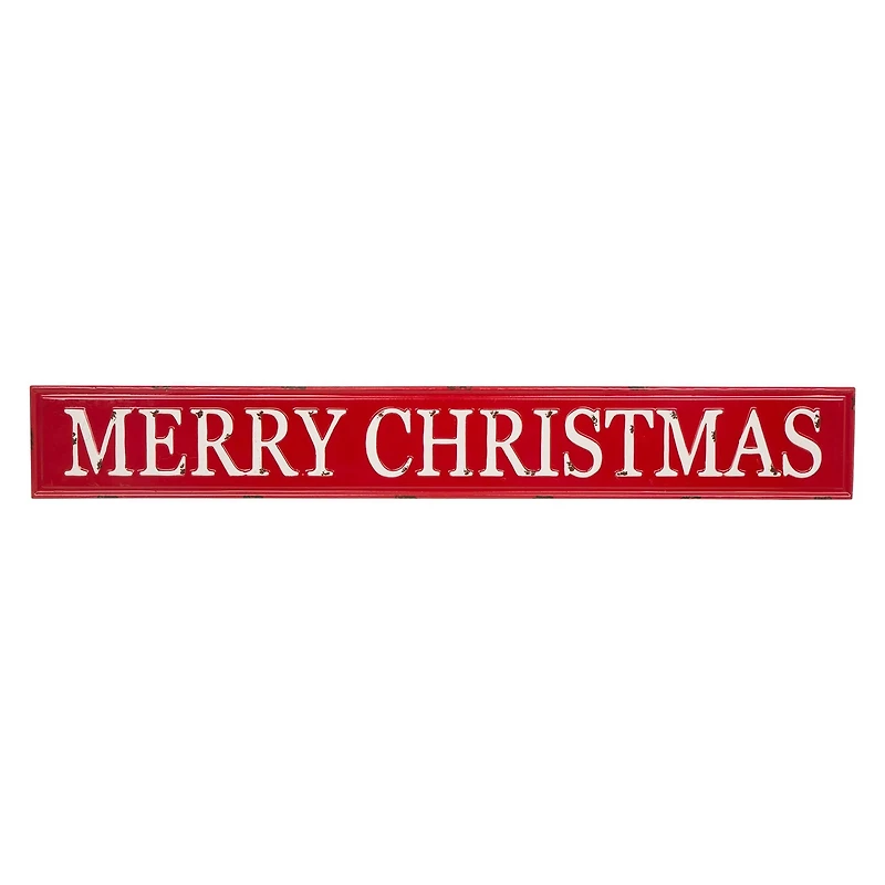 Glitzhome® 45.75" Merry Christmas Metal Wall Sign