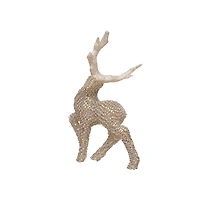 8" Gold Glitter & Crystal Dancing Reindeer Tabletop Décor by Ashland®