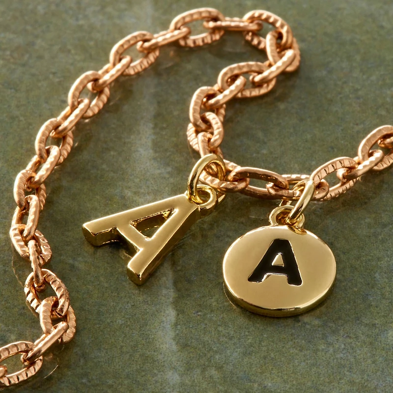 12 Packs: 2 ct. (24 total) Charmalong™ 14K Gold Plated Letter Charms by Bead Landing™