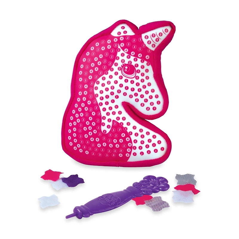 12 Pack: PlushCraft™ Fabric by Number Unicorn Pillow Kit