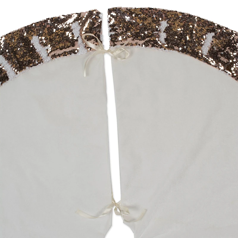 DII® Cream Sequin Velvet Holiday Tree Skirt