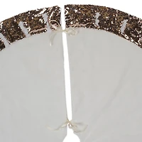DII® Cream Sequin Velvet Holiday Tree Skirt