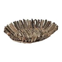 Hello Honey® 26" Natural Coastal Decorative Driftwood Oval Tray