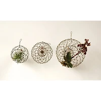 Hello Honey® Brown Round Wire Hanging Baskets Set