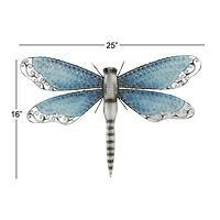 Turquoise Metal Eclectic Wall Decor, 25" x 16"