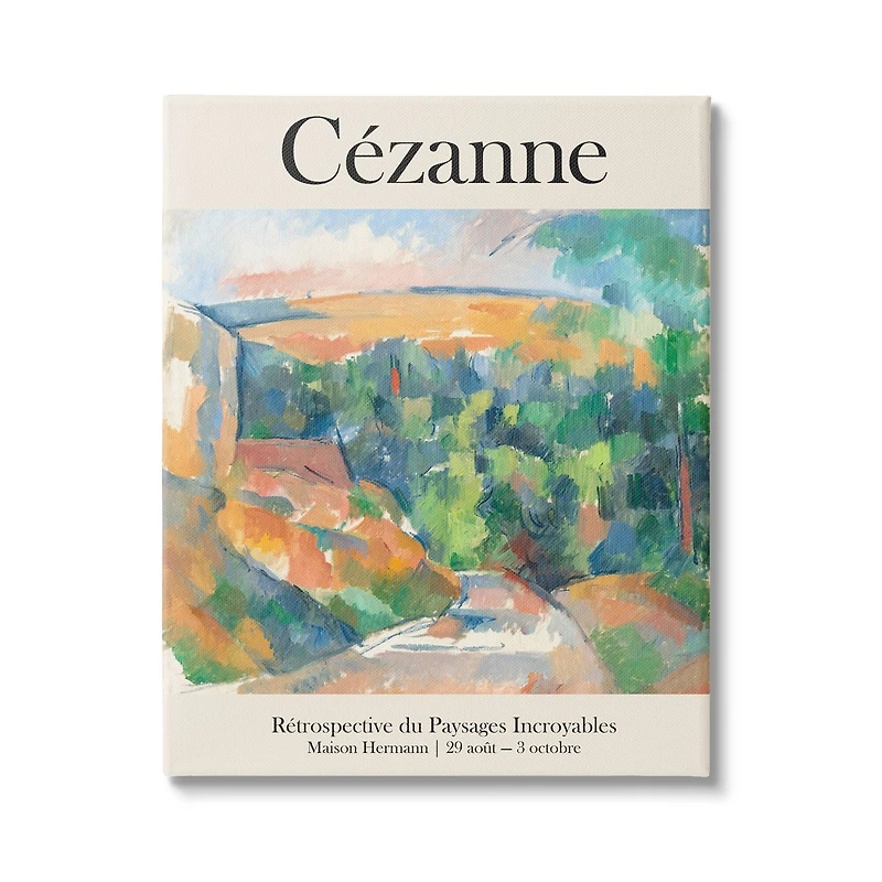 Stupell Industries Traditional Cezanne Landscape Painting Exhibition Poster Canvas Wall Art
