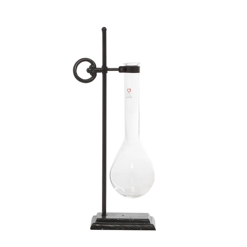 17" Clear Metal Contemporary Vase