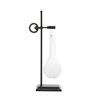 17" Clear Metal Contemporary Vase