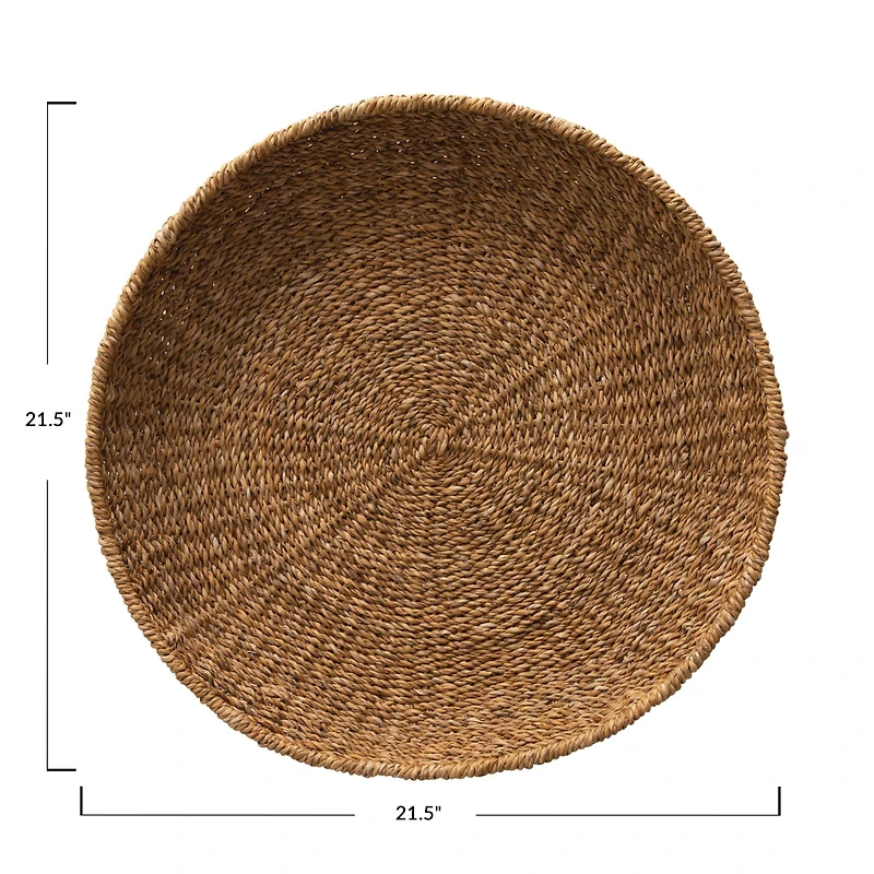 Hello Honey® 21.5" Hand-Woven Decorative Seagrass Tray