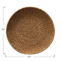 Hello Honey® 21.5" Hand-Woven Decorative Seagrass Tray