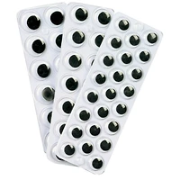 Creativity Street® Peel & Stick Wiggle Eyes on Sheets, Black, 6 Packs of 49