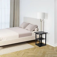 Simple Designs 57" 2 Tier Floor Lamp with USB & Outlet