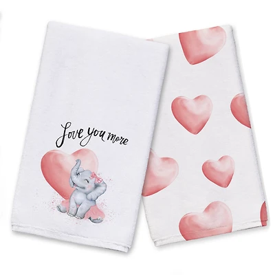 Love You More 16" x 25" Tea Towel - Set of 2