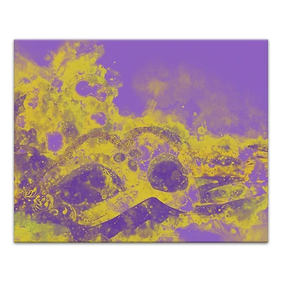 Purple & Gold Mask Canvas Wall Art
