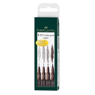 Faber-Castell® PITT Artist Pens® Sepia Pen Set