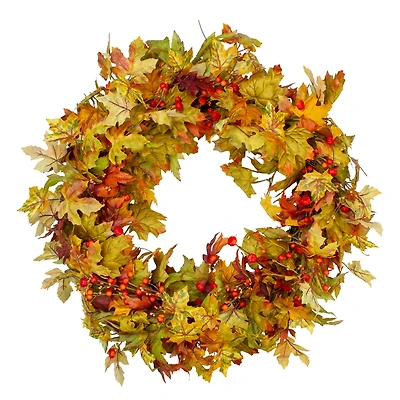 30" Leaves & Berries Thanksgiving Wreath