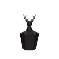 7.5" Black & Silver Reindeer Decorative Container by Ashland®