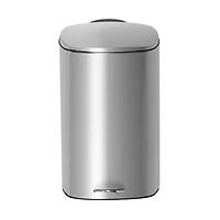 40L Rectangular Stainless Steel Step Trash Can With Lid