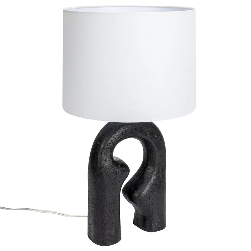 Hello Honey® 24" Abstract Sculptural Table Lamp with Drum Shade
