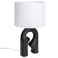 Hello Honey® 24" Abstract Sculptural Table Lamp with Drum Shade