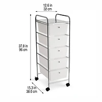 5 Drawer Rolling Cart by Simply Tidy