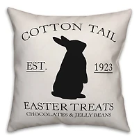 Cotton Tail Easter Treats Throw Pillow