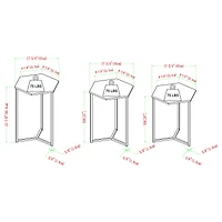 Walker Edison Faux White Marble/Gold Hexagon Modern Nesting Tables Set