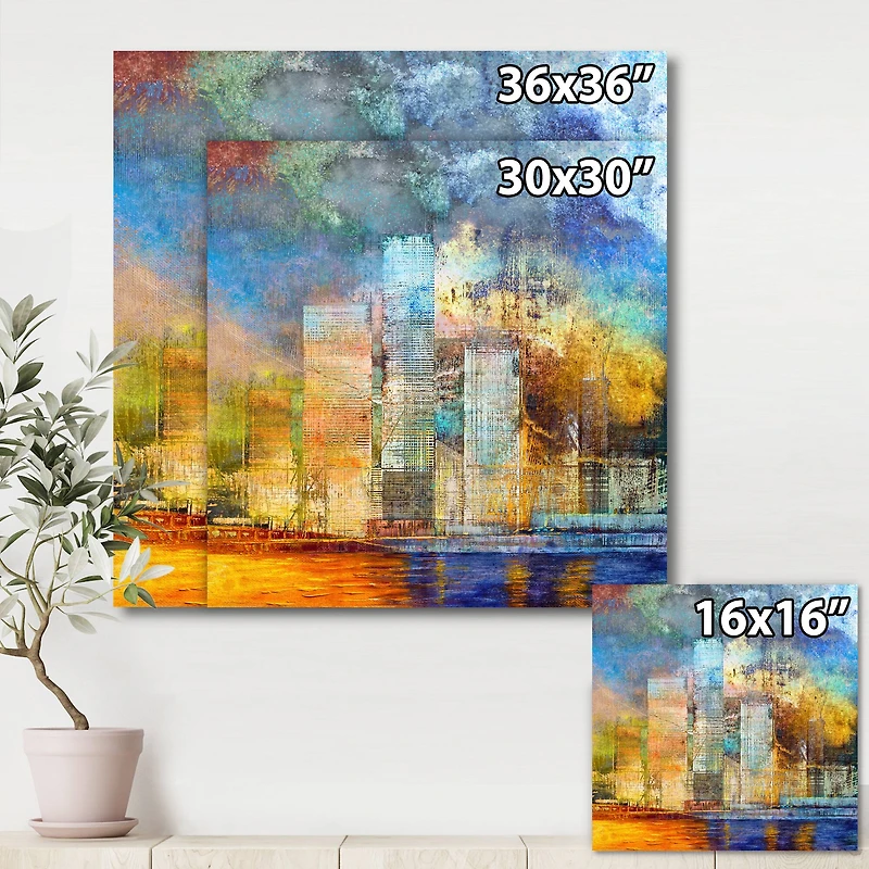 Designart - Skypscrapers By The Bridge In Futuristic City