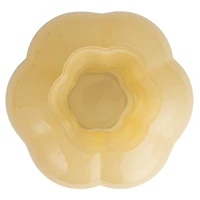 Hello Honey® 9.25" Light Yellow Round Opaque Glass Vase