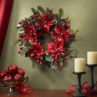 2ft. Poinsettia & Berry Wreath