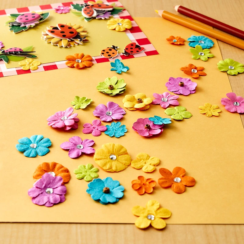 Bright Mini Paper Flower Embellishments By Recollections™