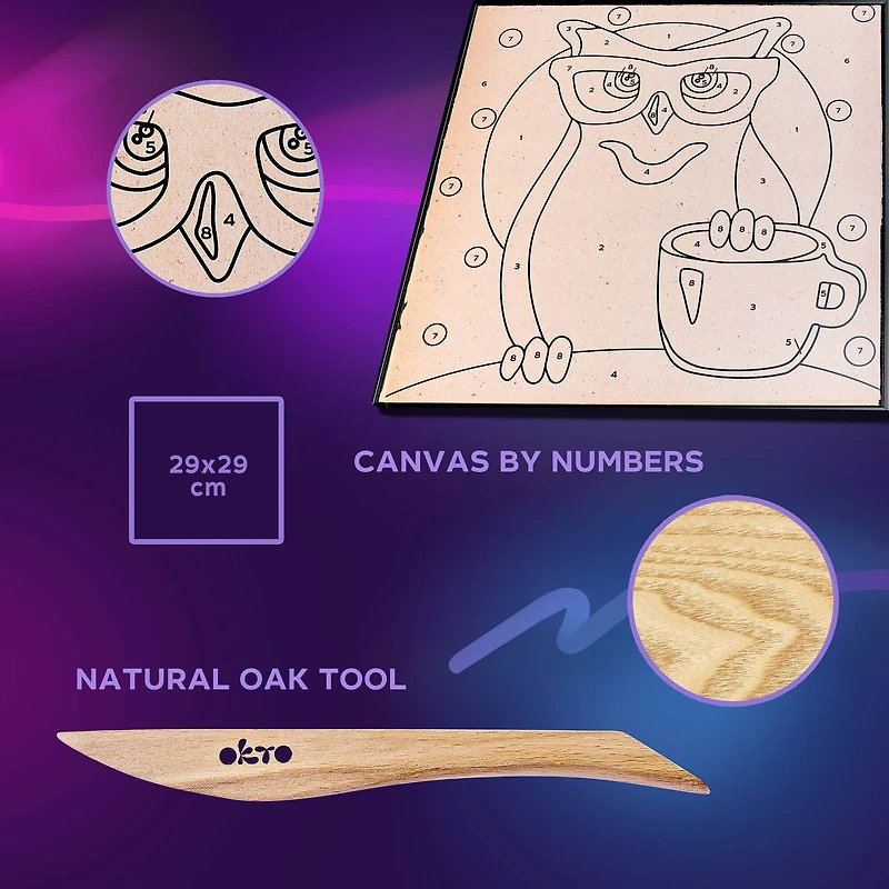 OKTO Owl Clay by Numbers Kit