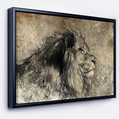 Designart - Lion in Sepia