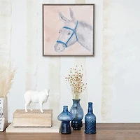 Hello Honey® 6" Blue Blown Glass Vase Set