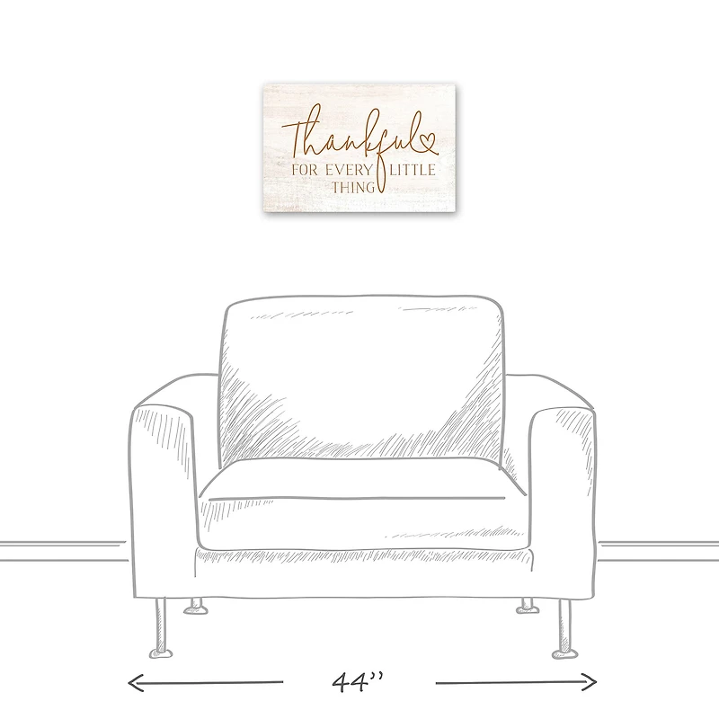 Thankful for Every Little Thing 18" x 12' Canvas Wall Art