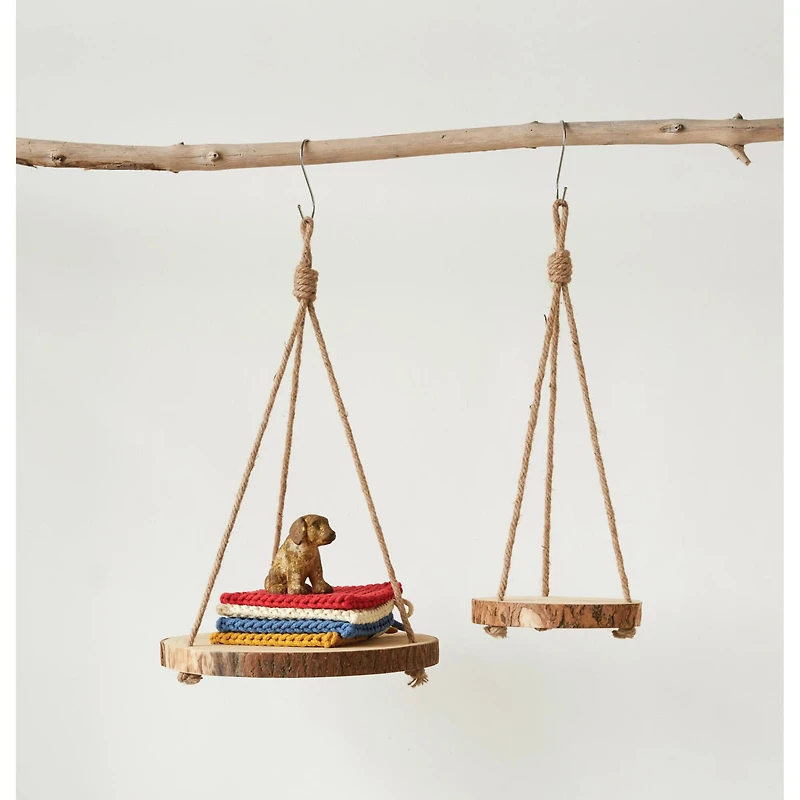 Hello Honey® 16" Round Paulownia Hanging Wood Slice